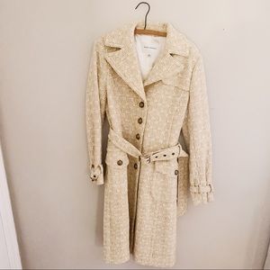Beautiful Long Woven Tweed Coat